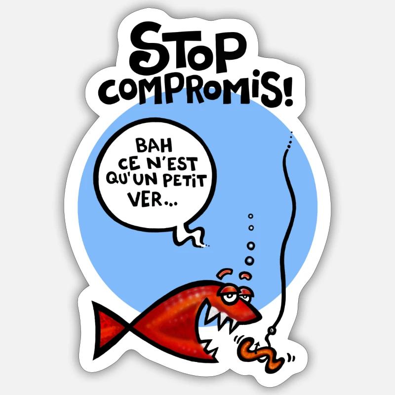 Stop compromis Sticker taille S (10 x 10 cm)