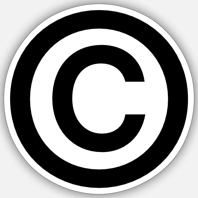Copyright - Sticker Größe S (10 x 10 cm) - Mattweiß