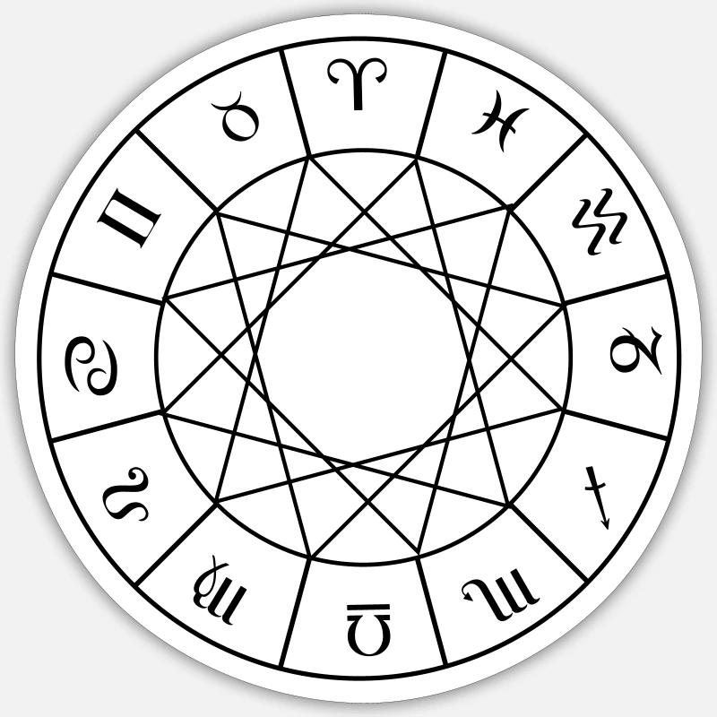 Astrologie - Sticker Größe S (10 x 10 cm) - Mattweiß