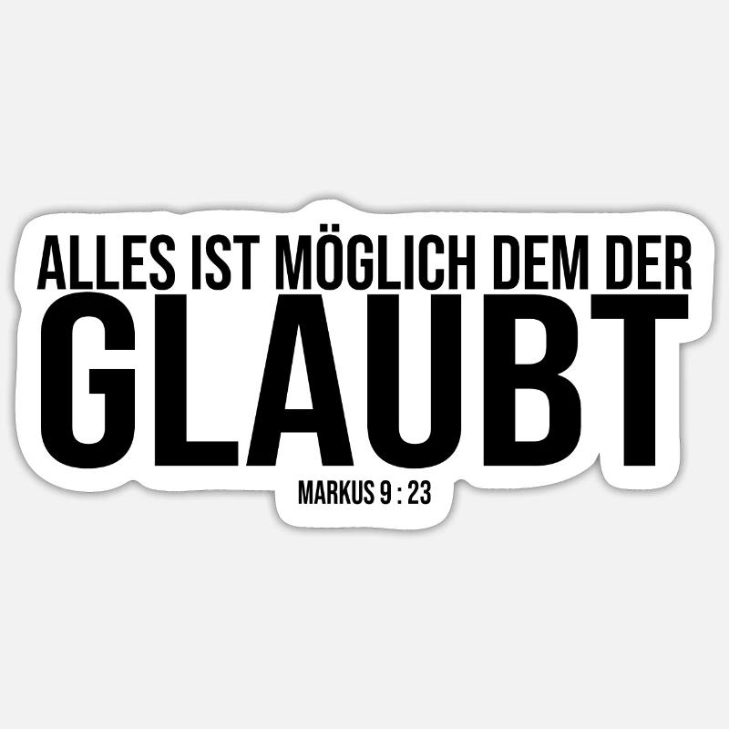 Tout le possible que les croyants croient cadeau de Biblevers - Sticker taille S (10 x 10 cm) - blanc mat