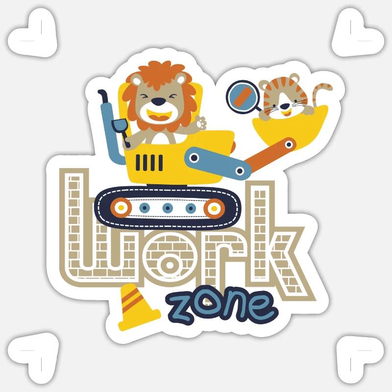 Construction site Löwe Sticker size S (10 x 10 cm)