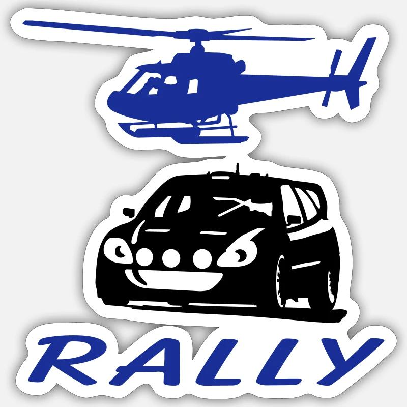 Rally - Sticker Größe S (10 x 10 cm) - Mattweiß