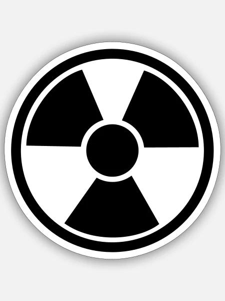 Atom kern energie nuclear - Sticker Größe S (10 x 10 cm) - Mattweiß