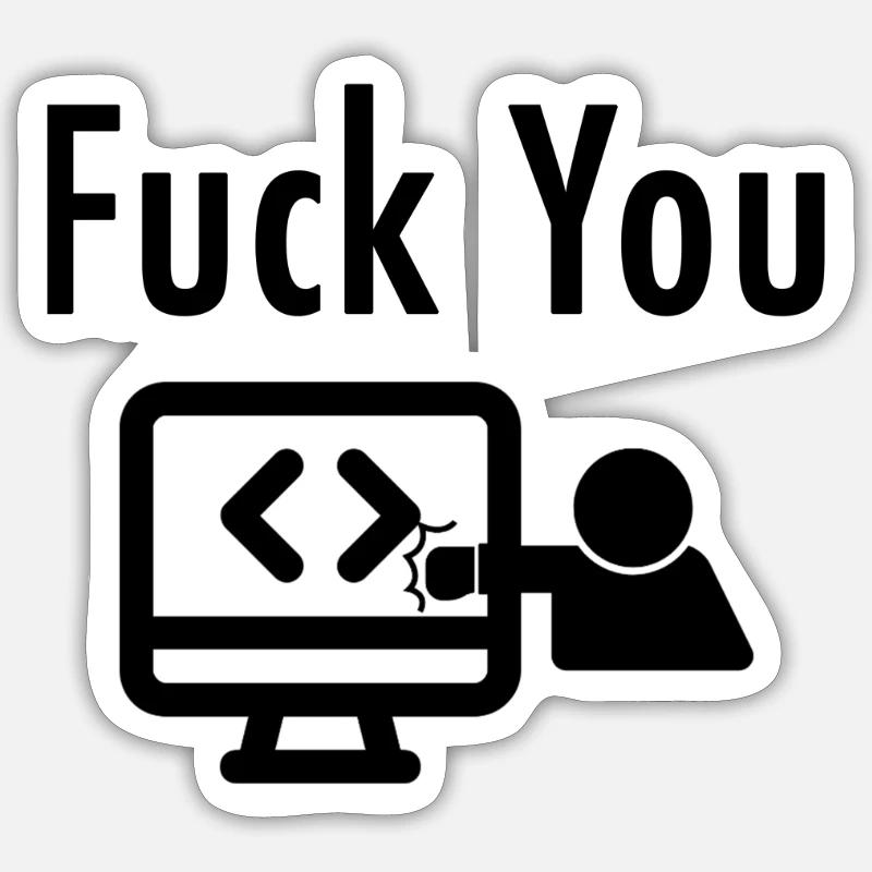 Coding - Sticker size S (10 x 10 cm) - white matte