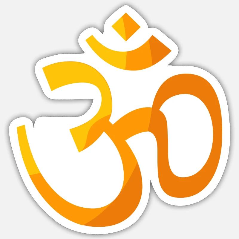 goa om - Sticker size S (10 x 10 cm) - white matte