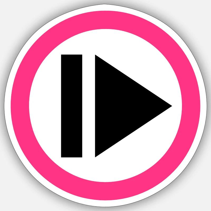 Play button Sticker size S (10 x 10 cm)