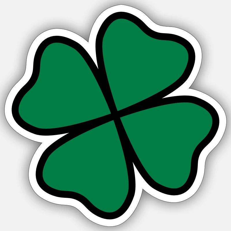Clover - Sticker size S (10 x 10 cm) - white matte