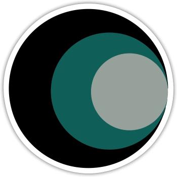 Circles - Sticker size S (10 x 10 cm) - white matte - Front