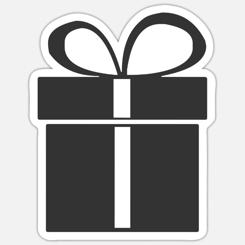 gift - Sticker size S (10 x 10 cm) - white matte
