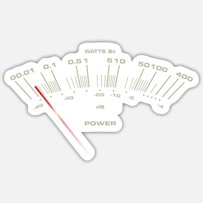 VU-Meter - Sticker Größe S (10 x 10 cm) - Mattweiß