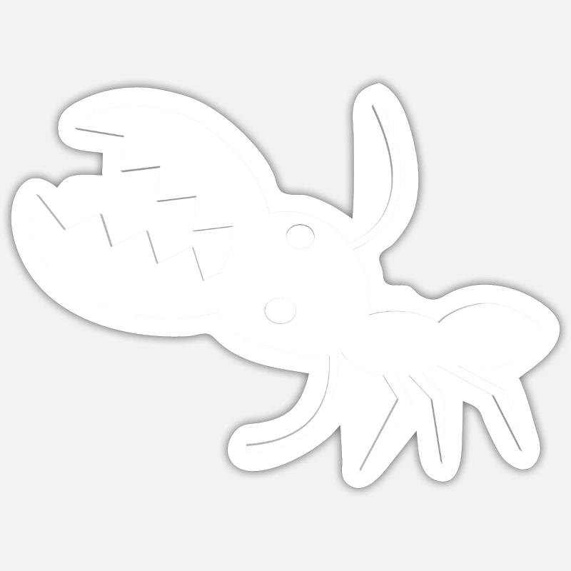 Fourmi - Sticker taille S (10 x 10 cm) - blanc mat
