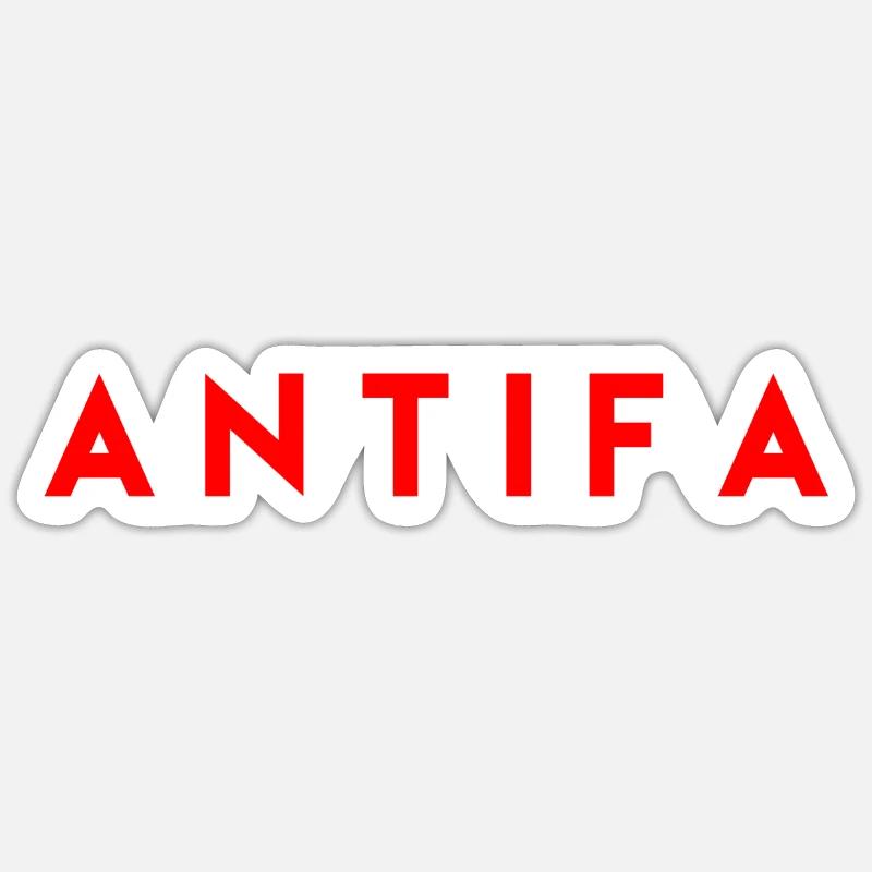 Antifa - Sticker formato S (10 x 10 cm) - bianco opaco