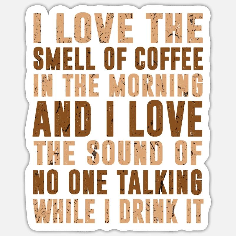 coffee - Sticker size S (10 x 10 cm) - white matte