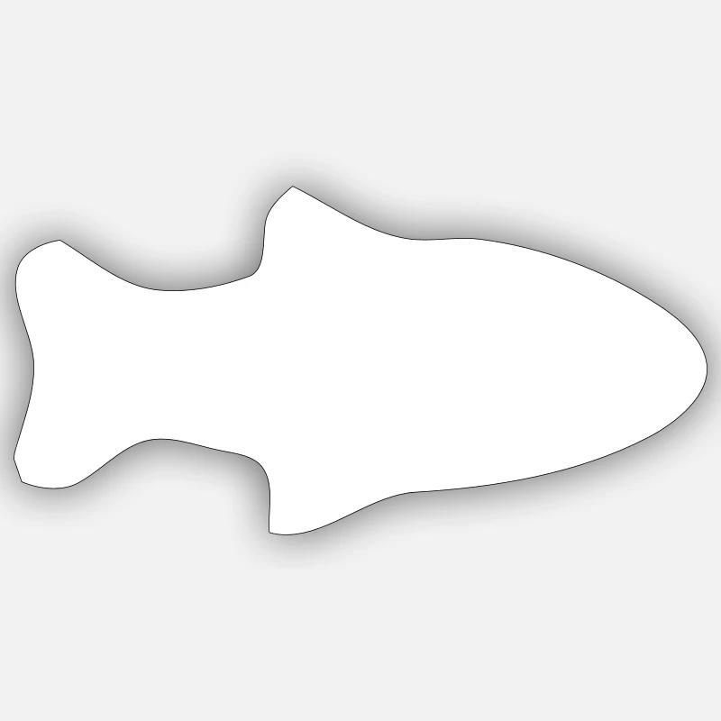Fisch - Sticker Größe S (10 x 10 cm) - Mattweiß