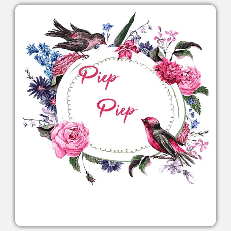 Birds chicks beep beep gift idea Sticker size S (10 x 10 cm)