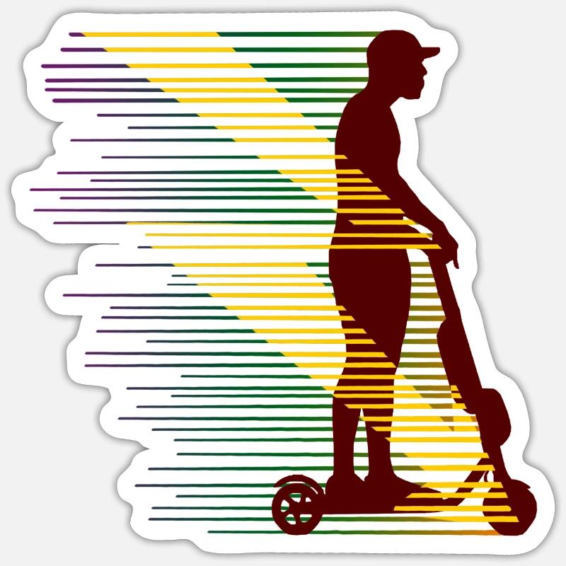 Electricscooter E-Roller Cityroller Geschenkidee b Sticker Größe S (10 x 10 cm)