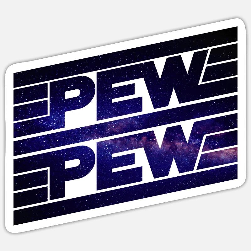PewPew Sci Fi Sticker size S (10 x 10 cm)