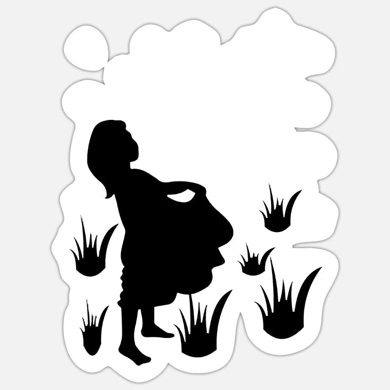 Sterntaler Silhouette - Sticker taille S (10 x 10 cm) - blanc mat