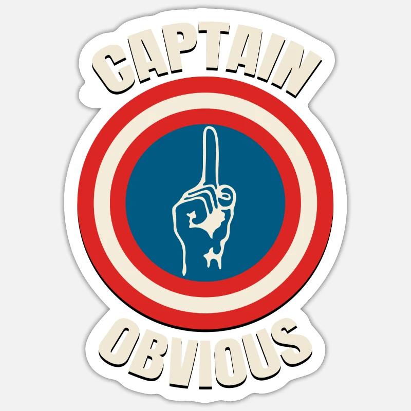 Captain Obvious Sticker size S (10 x 10 cm)