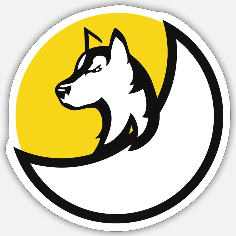 Deutscher Schäferhund - Sticker Größe S (10 x 10 cm) - Mattweiß