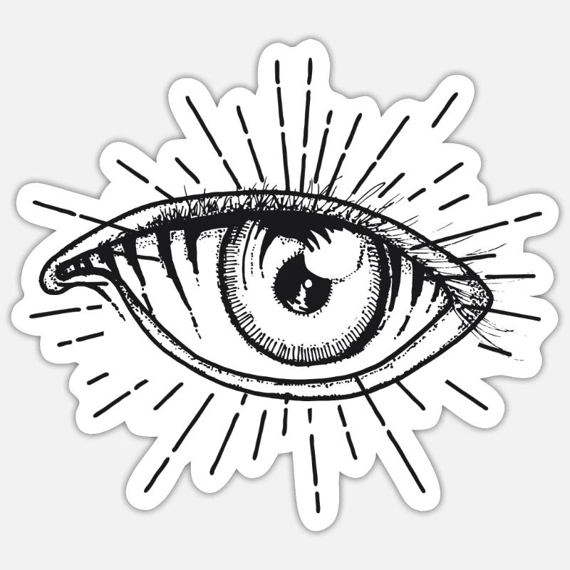 Eye - Sticker size S (10 x 10 cm) - white matte