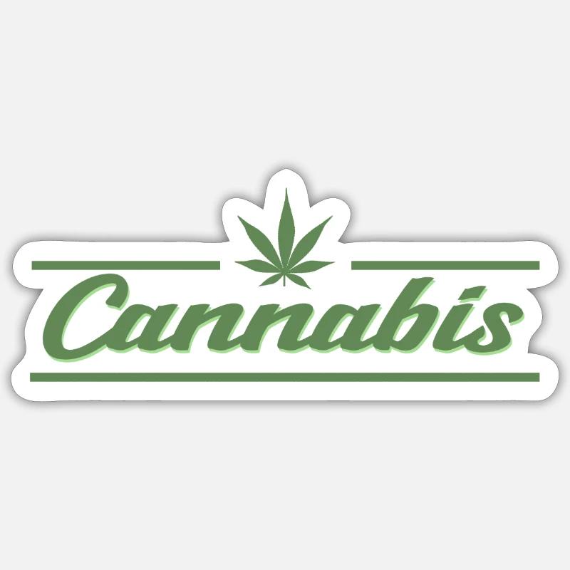 Weed Marihuana Geschenkidee Sticker Größe S (10 x 10 cm)