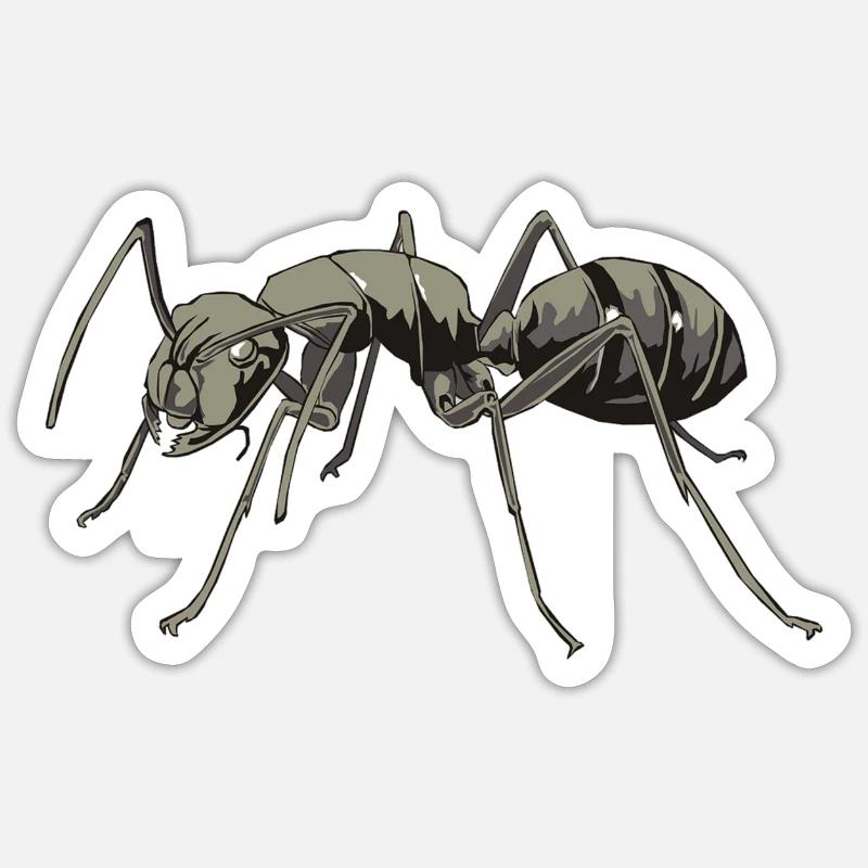 Aggro ant - Sticker size S (10 x 10 cm) - white matte