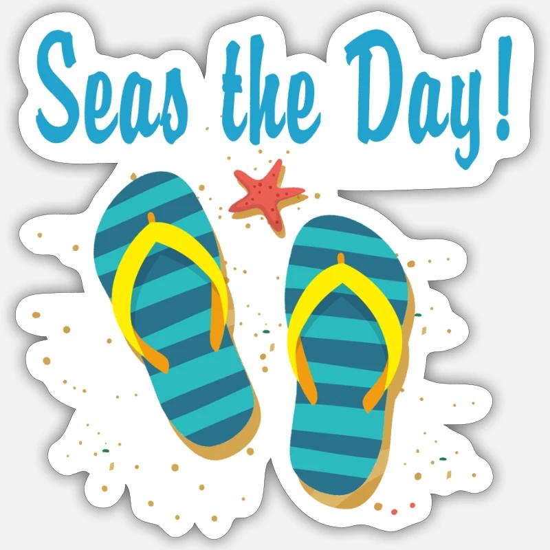 Beach - Sticker size S (10 x 10 cm) - white matte