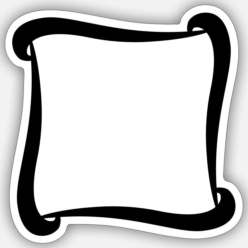 Frame - Sticker Größe S (10 x 10 cm) - Mattweiß