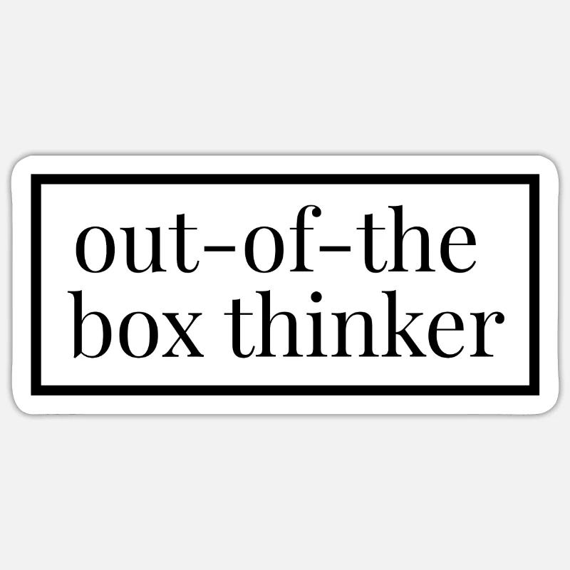 Lateral thinker - dissident - Sticker size S (10 x 10 cm) - white matte