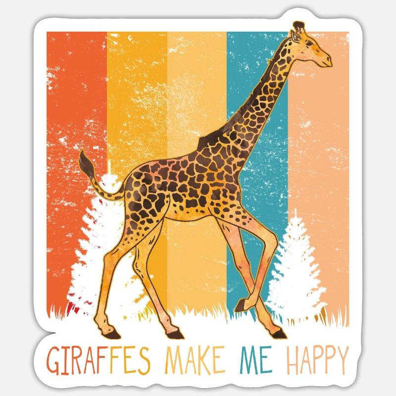 giraffe - Sticker size S (10 x 10 cm) - white matte
