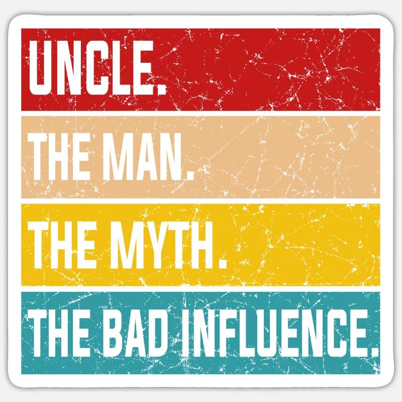 uncle - Sticker size S (10 x 10 cm) - white matte