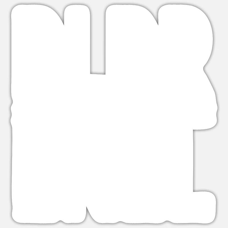Batteur batteur - Sticker taille S (10 x 10 cm) - blanc mat