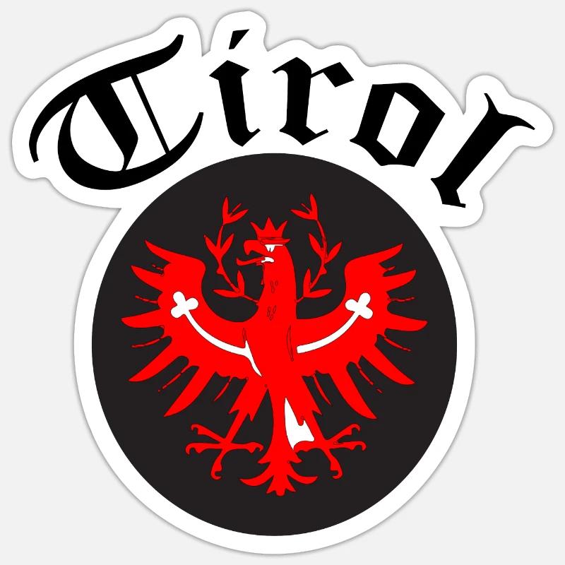 Tirol - Sticker taille S (10 x 10 cm) - blanc mat