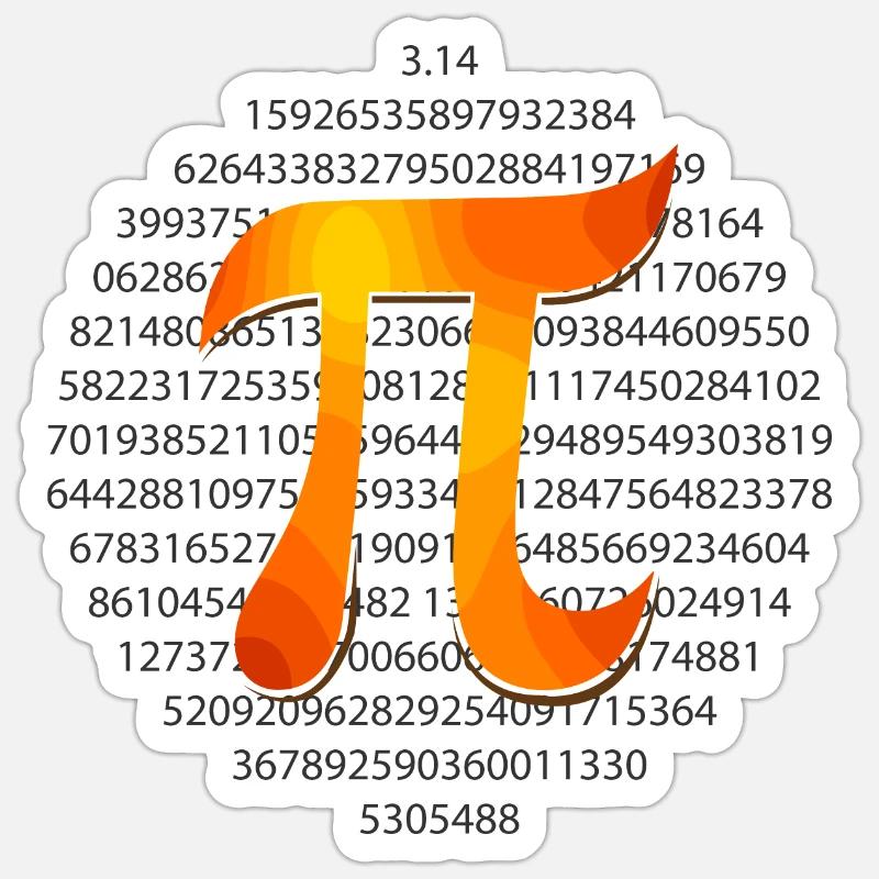Math Symbols Pi Circle π 3.14 - Gift Idea Sticker size S (10 x 10 cm)