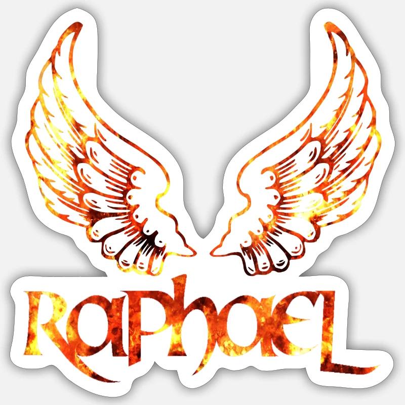archangel raphael fire - Sticker size S (10 x 10 cm) - white matte