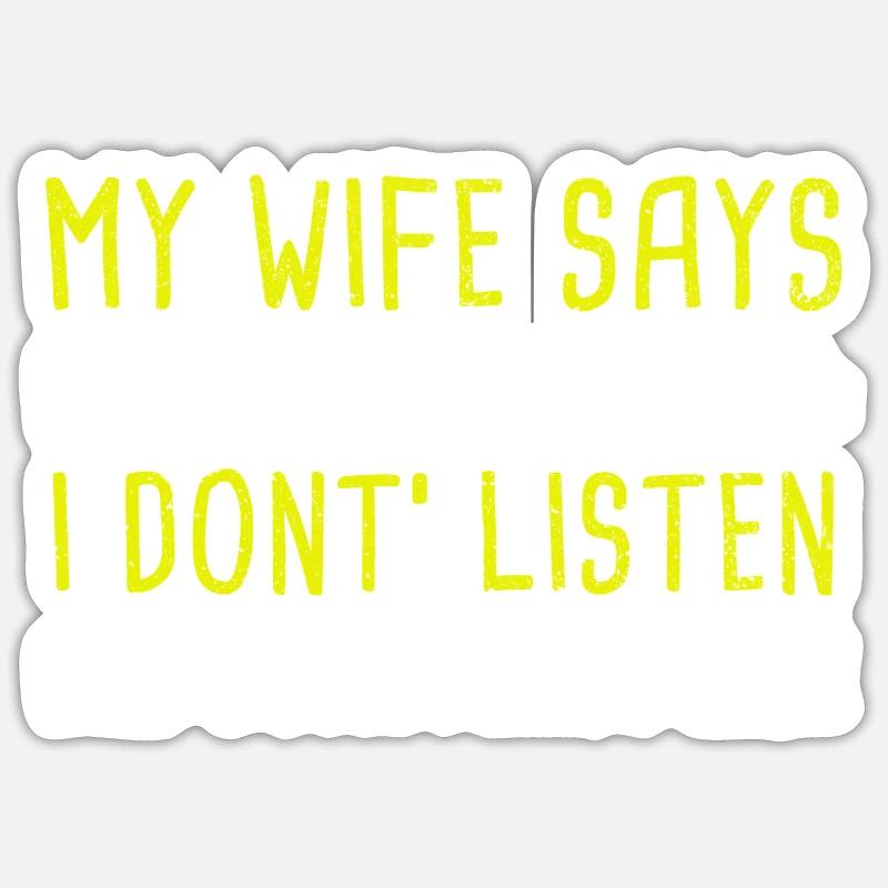 Lustiges Ehemann Ehepaar Hochzeitstag Geschenk Sticker Größe S (10 x 10 cm)