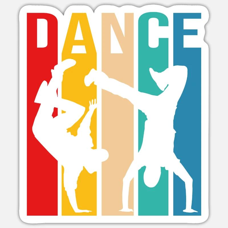 Bboy Breakdancing Breakdance Tanzen Tänzer Breaker - Sticker Größe S (10 x 10 cm) - Mattweiß