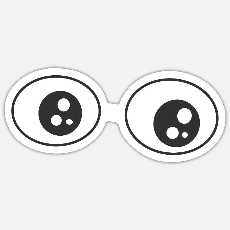Yeux de l'objet de la vue Sticker taille S (10 x 10 cm)