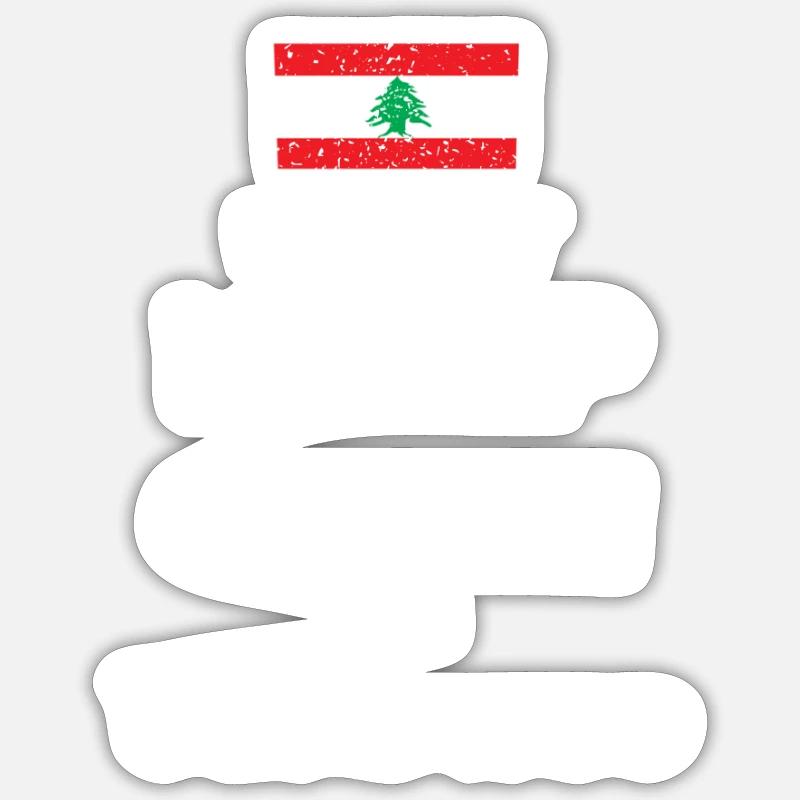 Liban Rester Fun Fun Fun Fun Nation - Sticker taille S (10 x 10 cm) - blanc mat