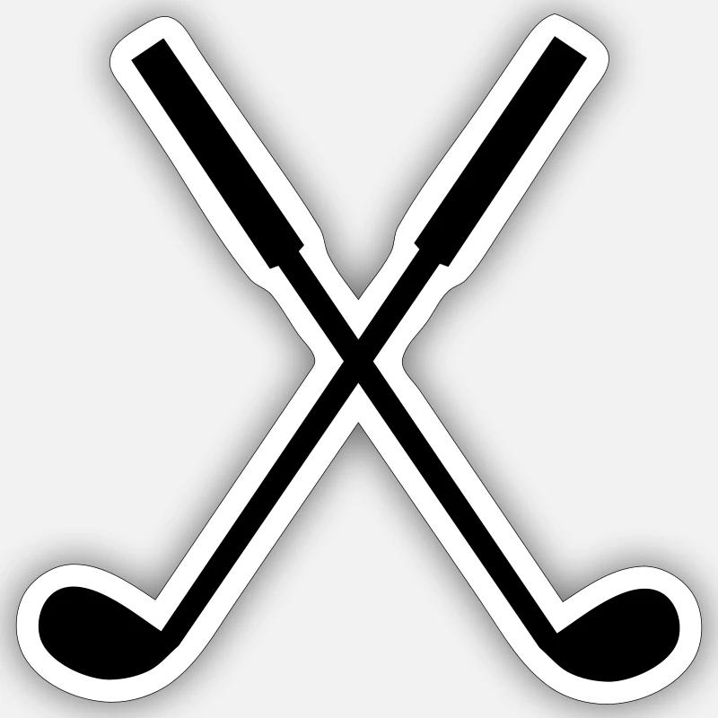 golfschläger Sticker Größe S (10 x 10 cm)