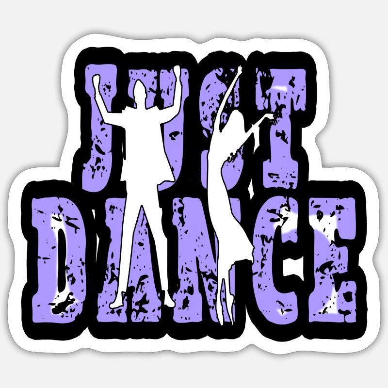Danser Dance - Sticker taille S (10 x 10 cm) - blanc mat