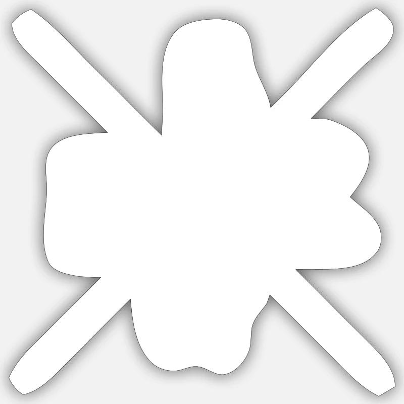 Mountain X - Sticker size S (10 x 10 cm) - white matte