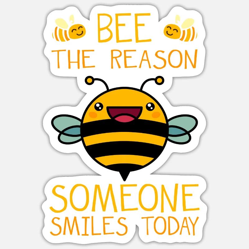 Bee bees - Sticker size S (10 x 10 cm) - white matte
