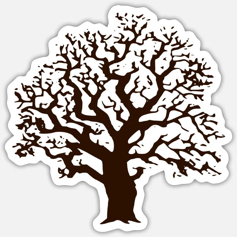 Baum Eiche Sticker Größe S (10 x 10 cm)