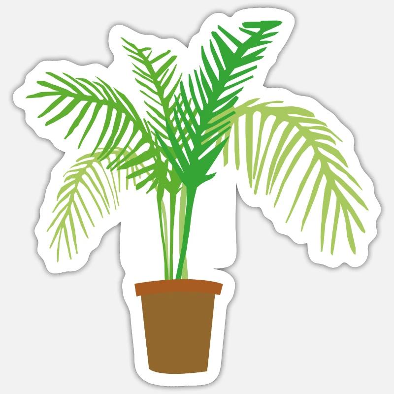 palm tree - Sticker Größe S (10 x 10 cm) - Mattweiß