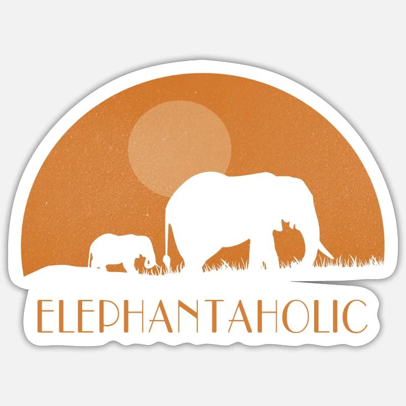 Elephant elephant - Sticker size S (10 x 10 cm) - white matte