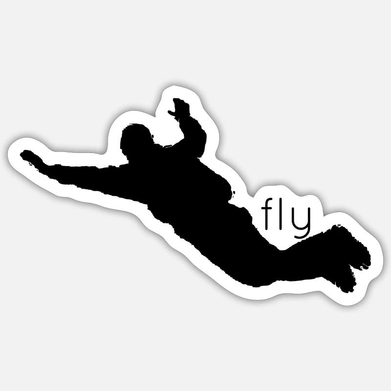 Fly - Sticker taille S (10 x 10 cm) - blanc mat