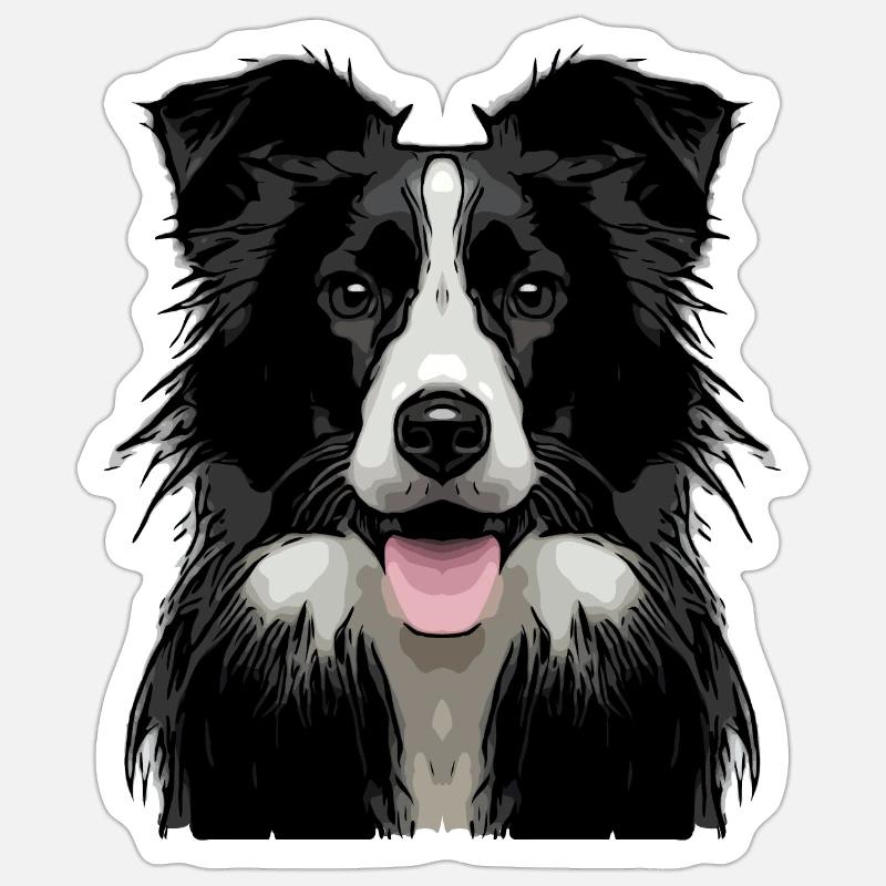 border1 1 - Sticker taille S (10 x 10 cm) - blanc mat