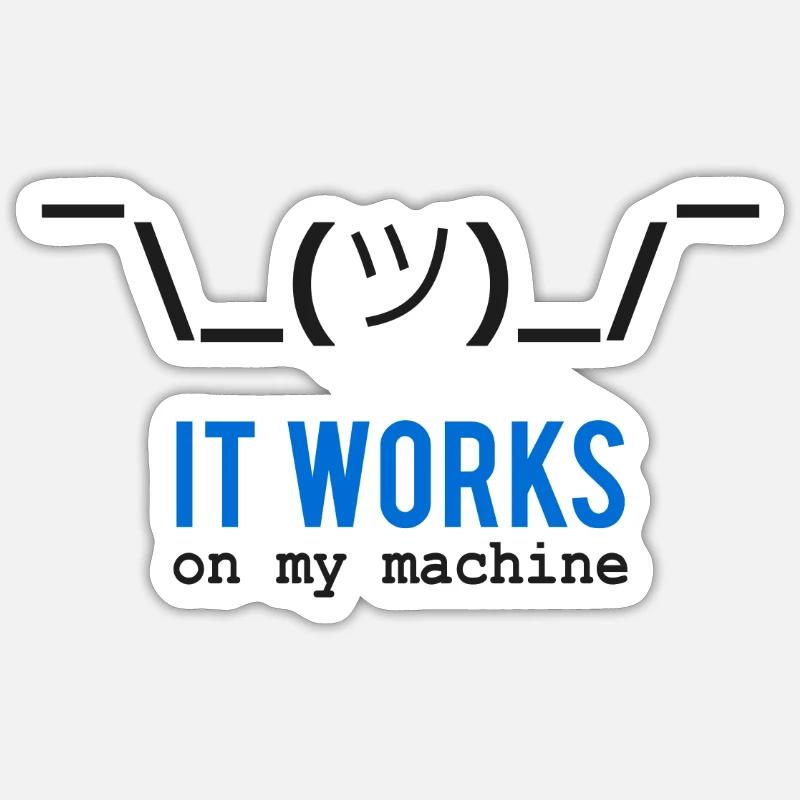 Ça marche sur ma machine Sticker taille S (10 x 10 cm)